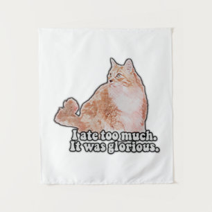 Funny grumpy cat meme for cat and kitty lovers tapestry