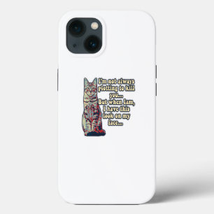 Funny grumpy cat meme for cat lovers and owners iPhone 13 case