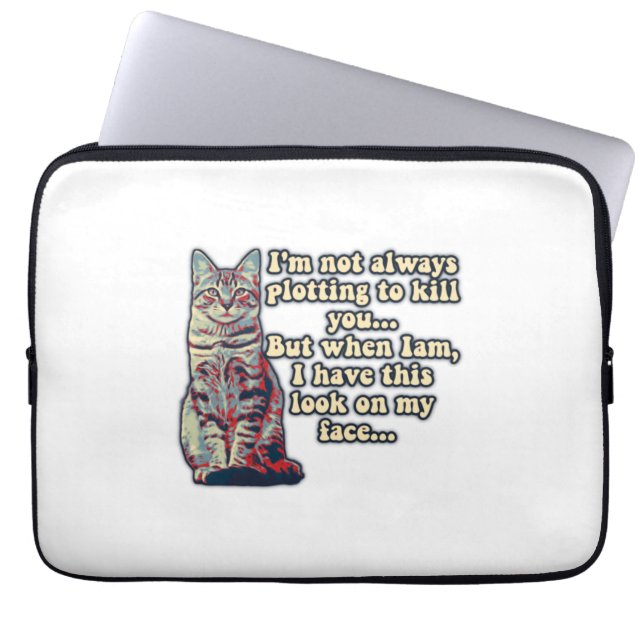 Funny grumpy cat meme for cat lovers and owners laptop sleeve (Front)