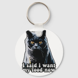 Funny grumpy cat meme for cat owners and lovers key ring