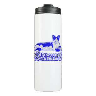 Funny grumpy cat meme for cat owners & lovers thermal tumbler
