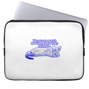 Funny grumpy cat meme for kitten and cat lovers laptop sleeve