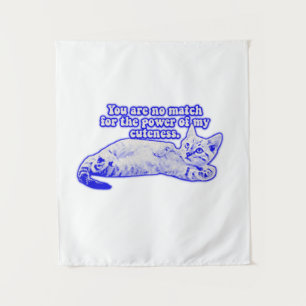 Funny grumpy cat meme for kitten and cat lovers tapestry