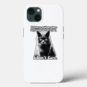 Funny grumpy cat meme for kitten persons & owners iPhone 13 case