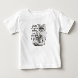 Funny grumpy cat meme for kitty lovers and owners baby T-Shirt