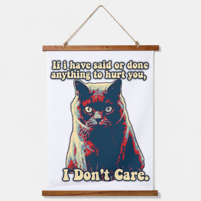 Funny grumpy cat meme for kitty persons and lovers hanging tapestry (Front)