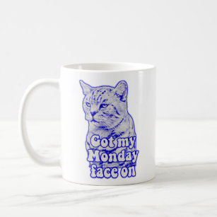 Funny grumpy cat meme for kitty persons and owners coffee mug
