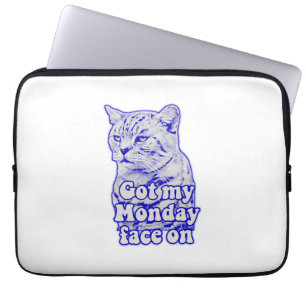 Funny grumpy cat meme for kitty persons and owners laptop sleeve