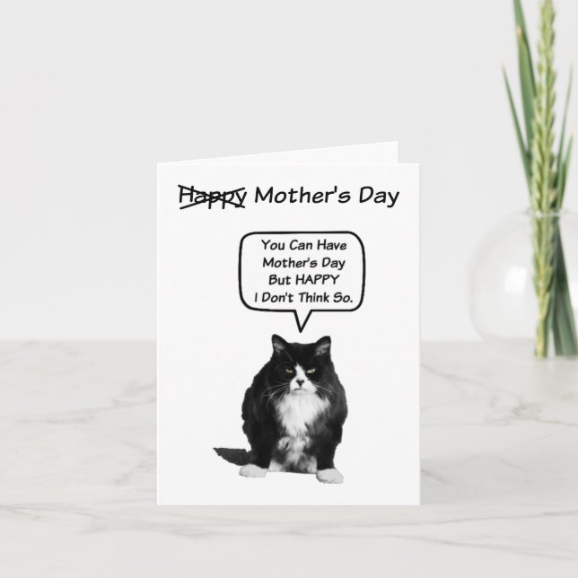 Funny Grumpy Cat Mother's Day Card (Front)