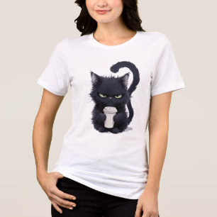 Funny Grumpy Cat Women T-Shirt Tri-Blend Shirt