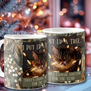 Funny Grumpy Christmas for Cat Lovers Coffee Mug
