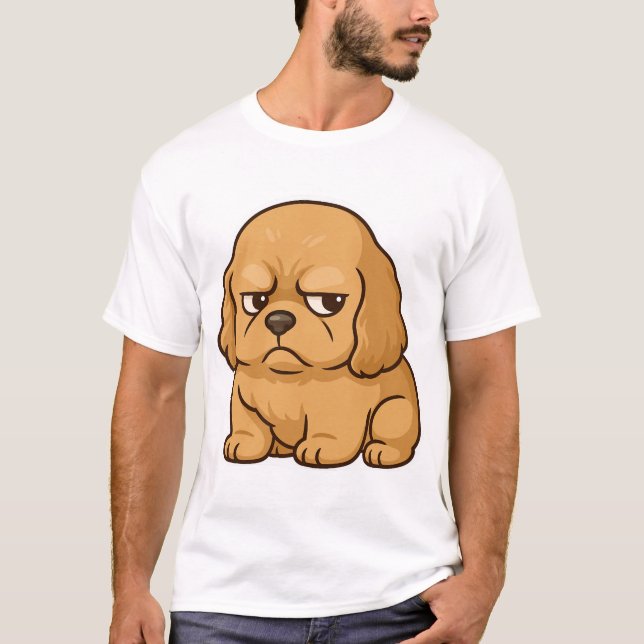 Funny Grumpy Dog Personalized Gift Custom T-shirt (Front)