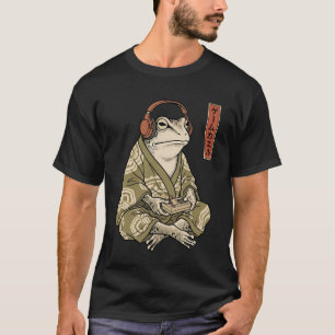 Funny Grumpy Frog Japanese Art Ukiyo-e T-Shirt
