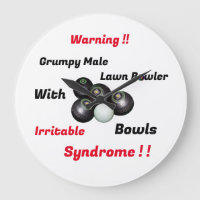 Funny Grumpy Male Lawn Bowler,