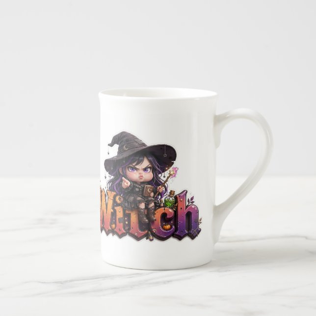 Funny Grumpy Witch Mug Halloween Witchy Coffee Mug (Right)