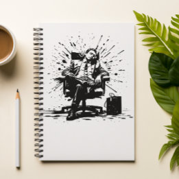 Funny Grunge Office Art Custom Notebook