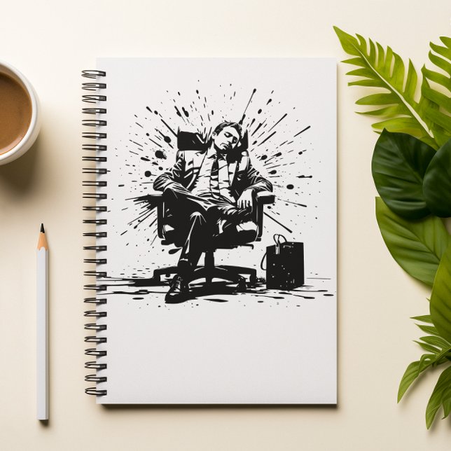 Funny Grunge Office Art Custom Notebook (Creator Uploaded)