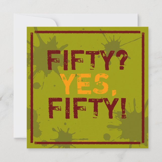 Funny Grungy Birthday Party Invitation (Front)