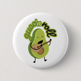 Funny Guac and Roll Avocado Button