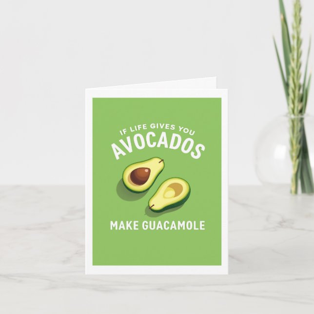 Funny Guacamole Avocado Joke Card (Front)