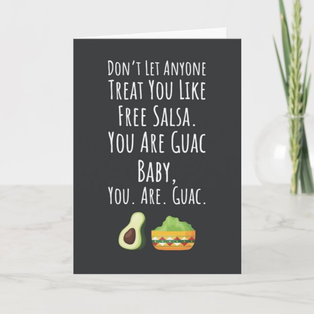 Funny Guacamole Cards Avocado Fruit Humour (Front)