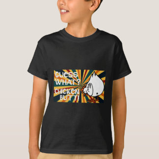 Funny Guess What Chicken Butt Mens Retro Vintage  T-Shirt