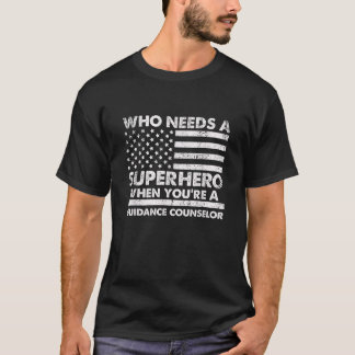 Funny Guidance Counsellor Superhero Vintage Tee Fo