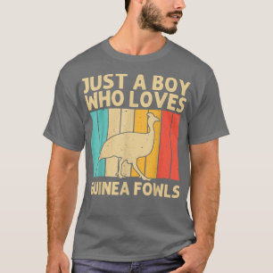 Funny Guinea Fowl For Boys Kids Bird Lover Chicken T-Shirt