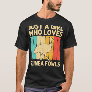 Funny Guinea Fowl For Girls Kid Bird  Chicken Farm T-Shirt