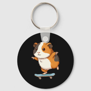 Funny Guinea G Skater Skateboard Ballerina Zoo Boy Key Ring