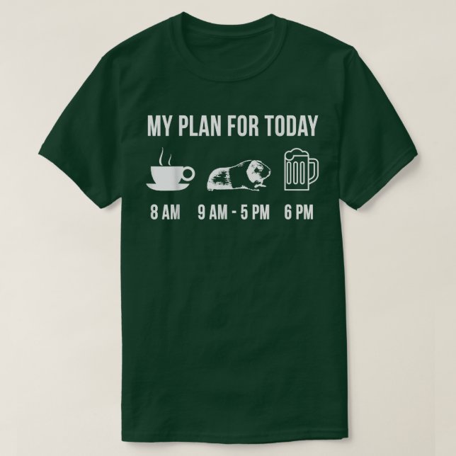 Funny Guinea Pig Animal Zookeeper Wildlife My Plan T-Shirt (Design Front)