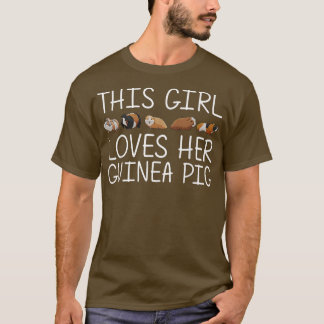 Funny Guinea Pig Art For Girls Kid Rodent Animal G T-Shirt