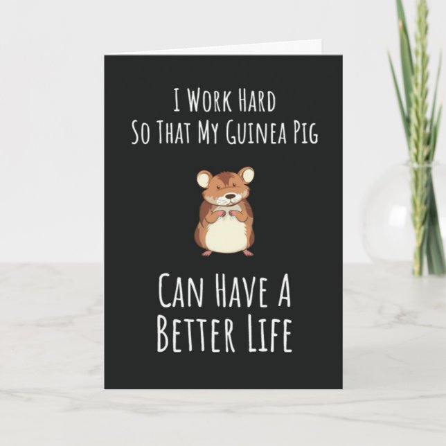 Funny Guinea Pig Cards Pet Owner Lover Humor (Front)