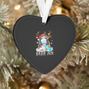Funny Guinea Pig Christmas Face Mask Bye Bye 2020 Ornament