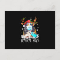 Funny Guinea Pig Christmas Face Mask Bye Bye 2020