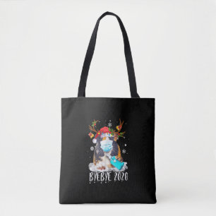 Funny Guinea Pig Christmas Face Mask Bye Bye 2020 Tote Bag