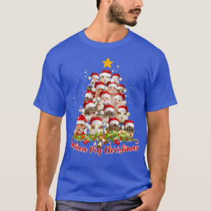 Funny Guinea Pig Christmas Lights Tree Ornament De T-Shirt