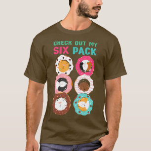 Funny Guinea Pig Doughnut Six Pack T-Shirt