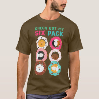 Funny Guinea Pig Doughnut Six Pack  T-Shirt