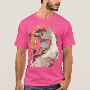 Funny Guinea Pig Gerbil Headphones T-Shirt