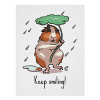 Funny Guinea Pig Keep Smiling Rain Dancing Cartoon