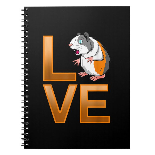 Funny Guinea Pig Lover Gift Womens Mens Notebook (Front)