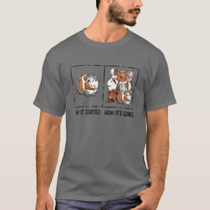 Funny Guinea Pig Lover How It Started Meme Cute Ca T-Shirt