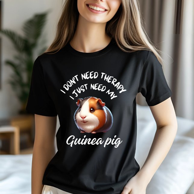 Funny Guinea Pig Lover Therapy Quote T-Shirt (Creator Uploaded)
