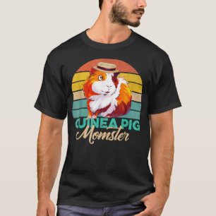 Funny Guinea Pig Momster Retro Vintage Lover Gift T-Shirt