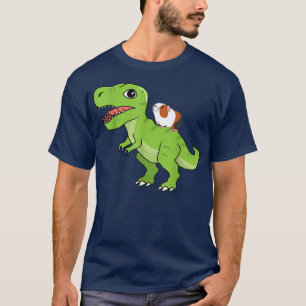 Funny Guinea Pig Riding T Rex Dinosaur Hamster Gui T-Shirt