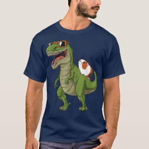 Funny Guinea Pig Riding T Rex Dinosaur Hamster Gui T-Shirt