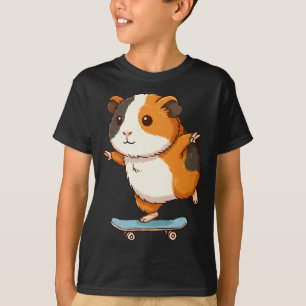 Funny Guinea Pig Skater Skateboard Ballerina Zoo B T-Shirt