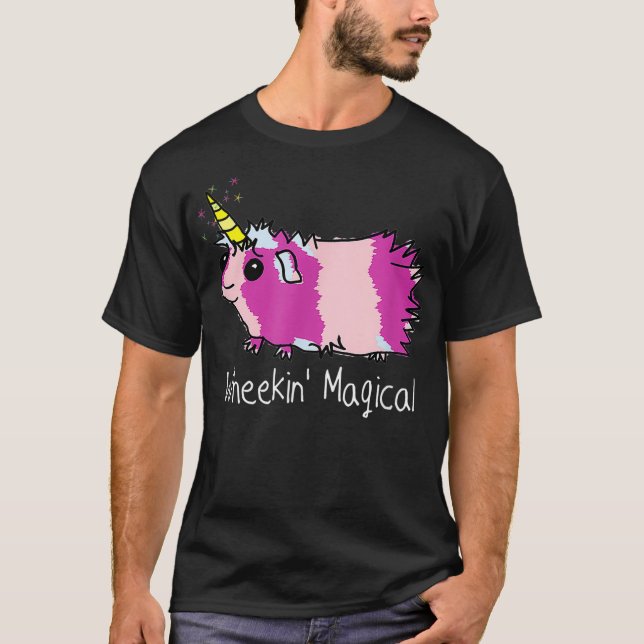 Funny Guinea Pig Unicorn Wheekin Magical Cute Guin T-Shirt (Front)