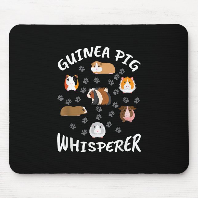 Funny Guinea Pig Whisperer Lovers Mouse Pad (Front)